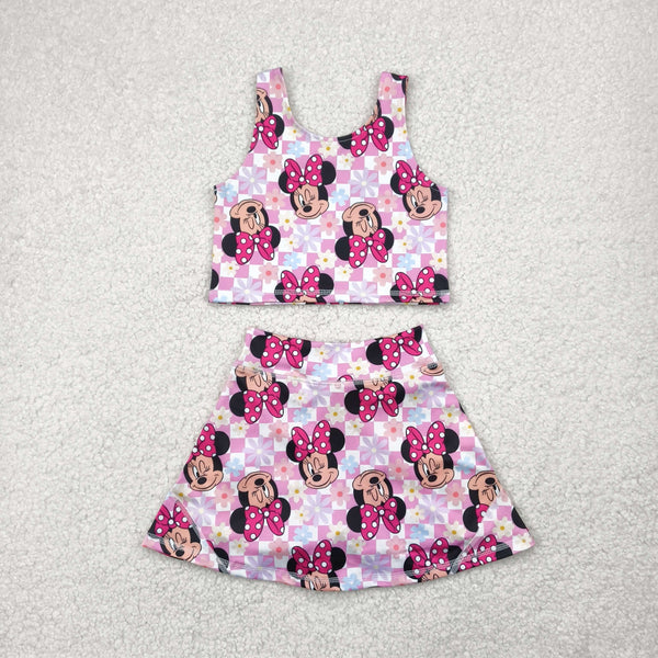 RTS baby clothes baby girl summer set cartoon print baby summer yoga dress-2026.2.4
