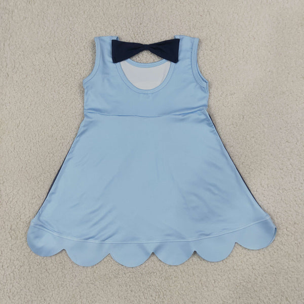 GSD2515 RTS toddler clothes blue princess girl summer dress