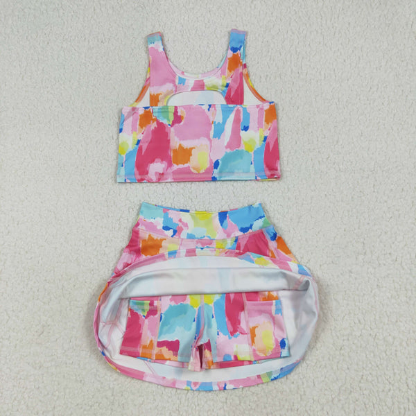 RTS baby clothes baby girl summer set colorful baby summer yoga set-2025.7.2