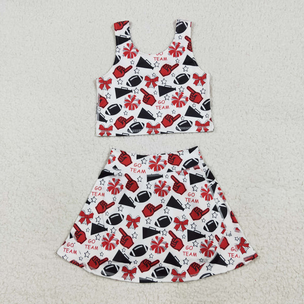 GSD2693 RTS girl clothes go team girl summer set yoga clothes atheletic outfit