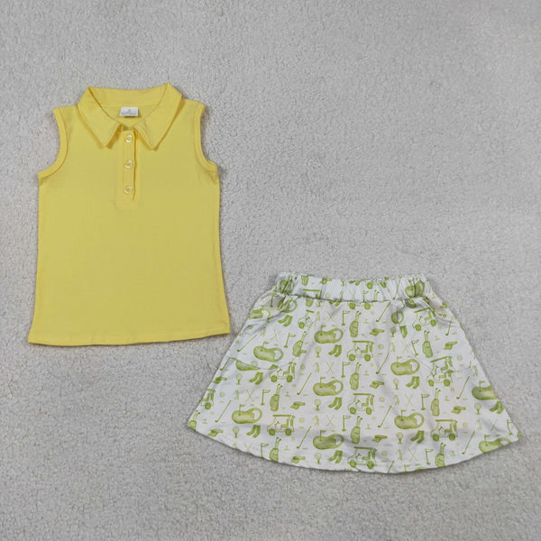 GSD2698 RTS baby girl clothes golf toddler girl summer outfit