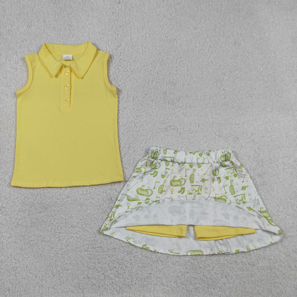 GSD2698 RTS baby girl clothes golf toddler girl summer outfit