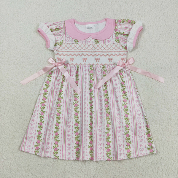 RTS kids matching clothing embroidered flowers print clothing girl summer clothing-2025.9.8