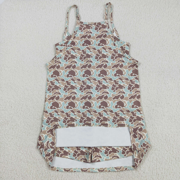 GSD2734 RTS adult clothes camo adult women summer dress atheletic dress