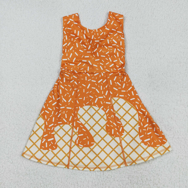 RTS toddler clothes matching clothing ice cream print kids summer dress yoga clothes-2025.7.31
