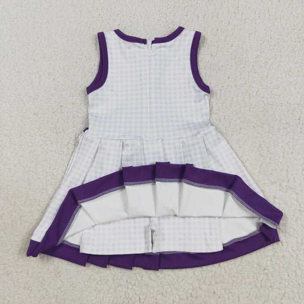 GSD2758 RTS girl clothes purple girl summer dress yoga atheletic clothes
