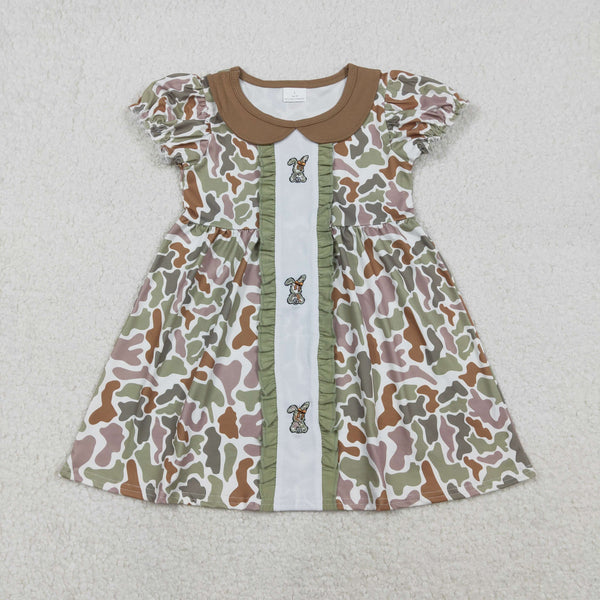 RTS toddler clothes matching embroidery bunny print clothing   kids easter clothes-2025.12.3