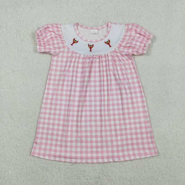RTS kids matching clothing embroidery crayfish print clothing kids mardi gras clothing-2025.11.11