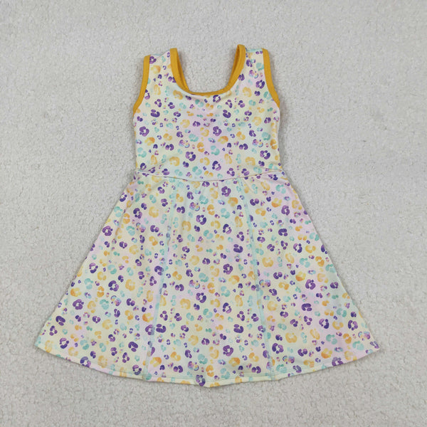 GSD2870 RTS girl clothes Mardi Gras Sports Dress yoga clothes atheletic clothes