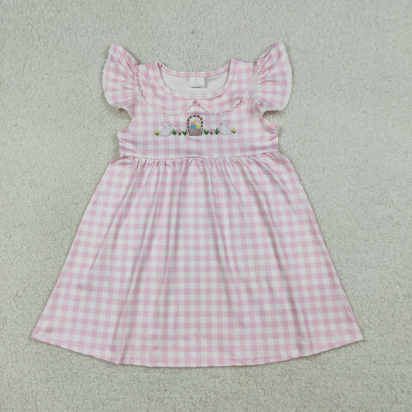 GSD2913 RTS toddler girl clothes rabbit girl easter summer embroidery dress