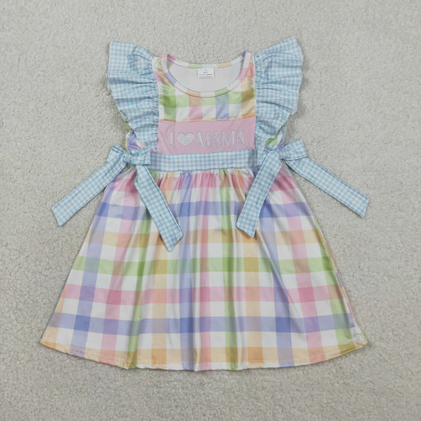 RTS  matching kids clothing embroidery I love mama print clothing baby summer clothing-2026.3.17