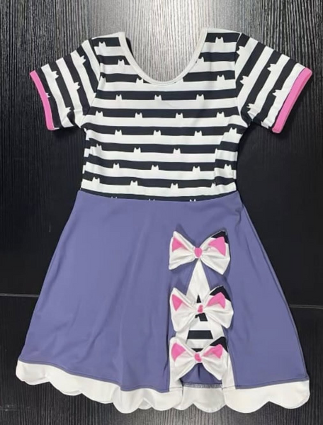 MOQ：5pcs GSD2983  pre-order toddler clothes bows girl summer dress-2025.10.29
