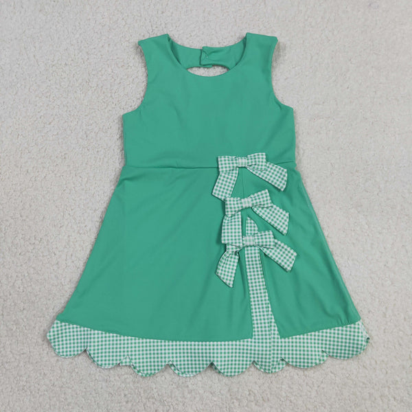 GSD3029 RTS toddler clothes green girl yoga summer dress sports dress