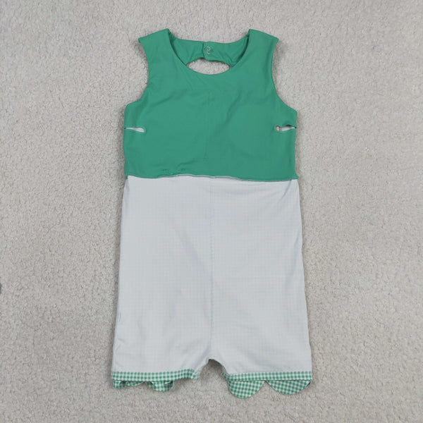 GSD3029 RTS toddler clothes green girl yoga summer dress sports dress