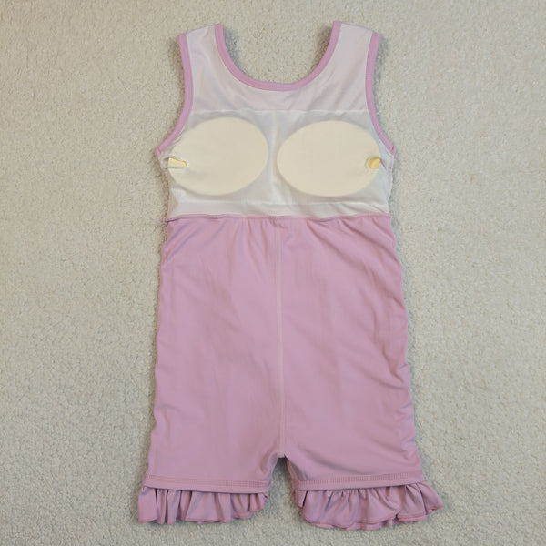 GSD3034 RTS toddler clothes pink girl yoga summer dress sports dress