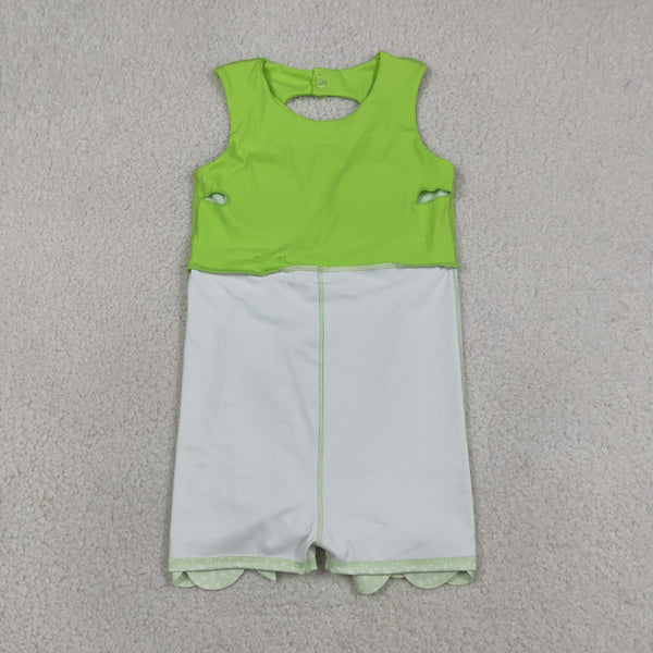 GSD3316 RTS toddler girl clothes green girl summer dress sports dress