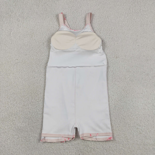 GSD3421 RTS toddler girl clothes bows girl yoga summer skirt dress sports dress