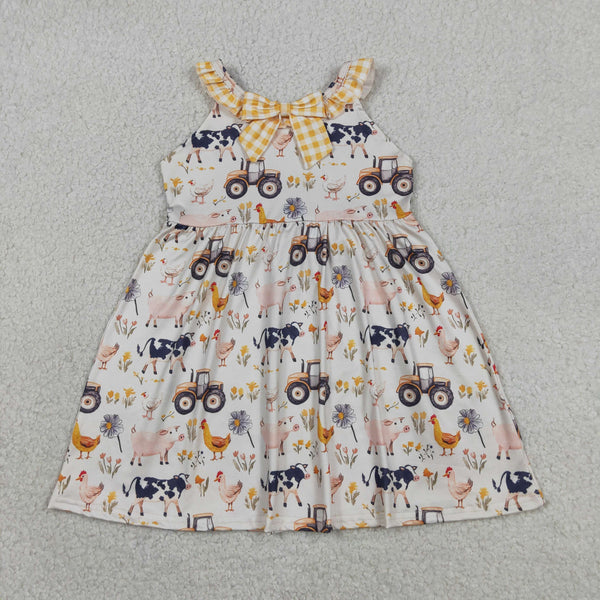 RTS  Matching clothing kids farm life print baby girl summer clothing-2026.5.11