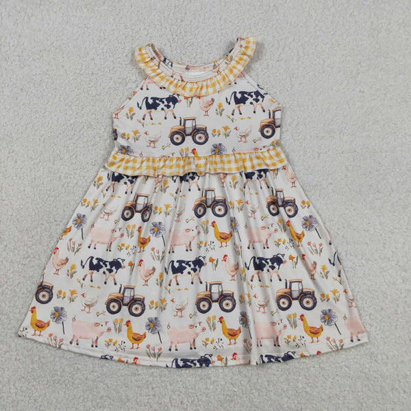 RTS  Matching clothing kids farm life print baby girl summer clothing-2026.5.11