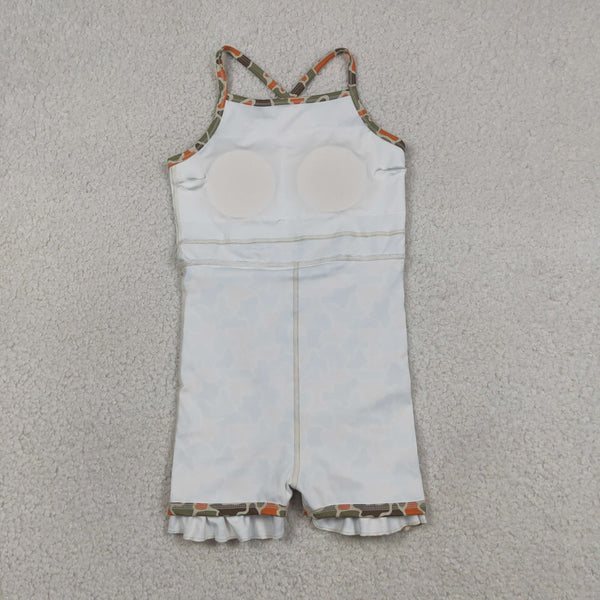 GSD3590 RTS toddler clothes  state camo print girl yoga summer dress