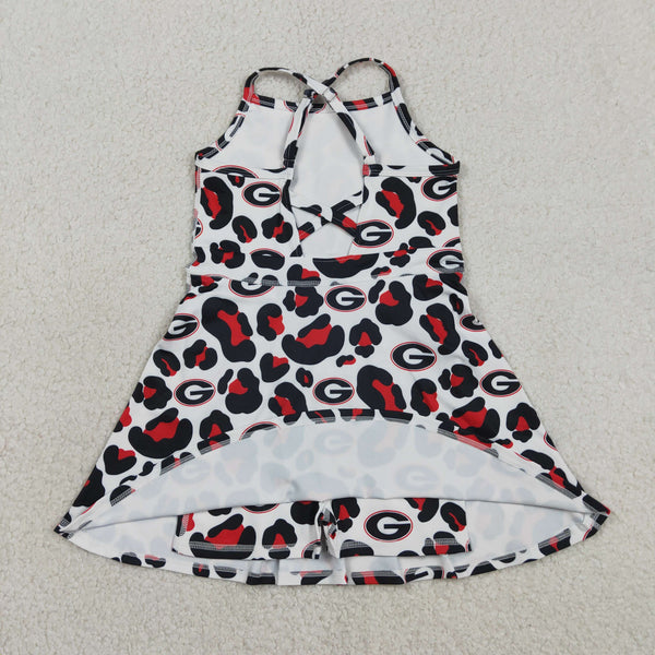 GSD3632 RTS  toddler clothes state camo print girl sports summer dress