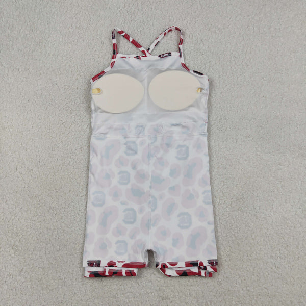 GSD3633 RTS toddler clothes state camo print girl yoga summer dress quick dry sports dress