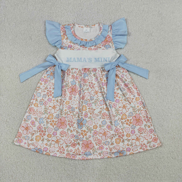 GSD3648 RTS kids girl clothes floral mama’s mini print girl summer dress