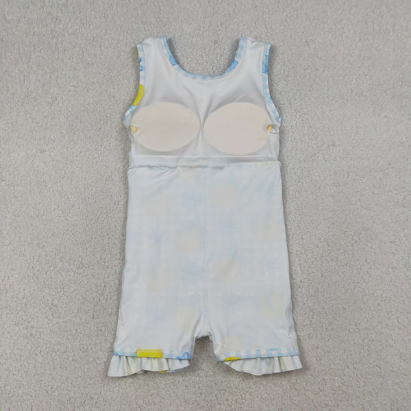 GSD3684 RTS girl clothes lemon sports dress toddler girl yoga dresses