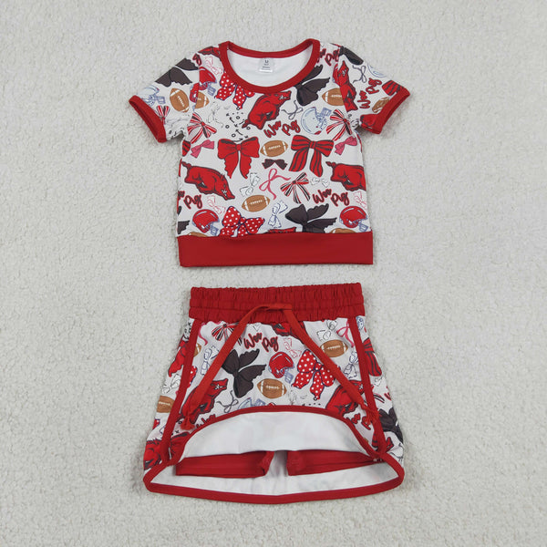 RTS Matching  toddler clothes state print set girls summer yoga clothing-2026.4.22