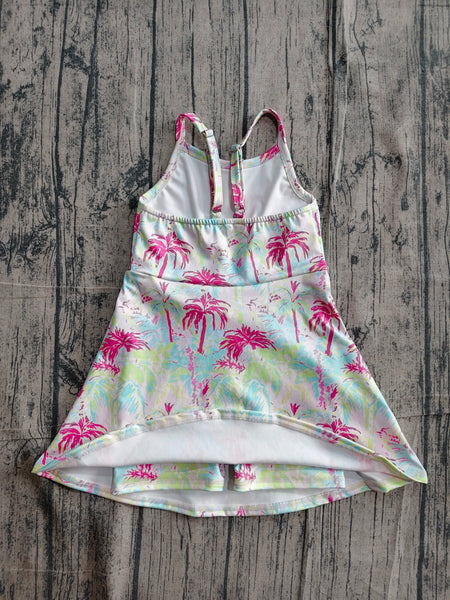 GSD3708 pre-order toddler clothes floral print girl yoga summer dress-real pic 2026.5.11