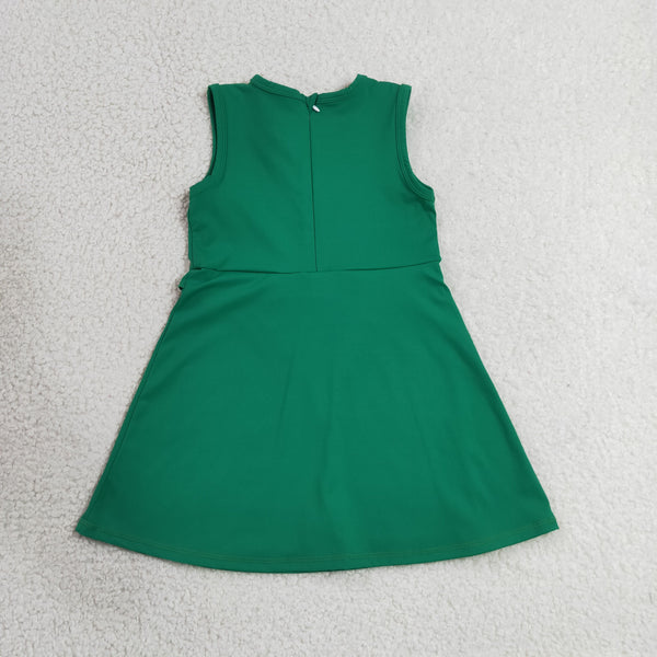 GSD3742 RTS toddler clothes green girl yoga summer dress sports clothing