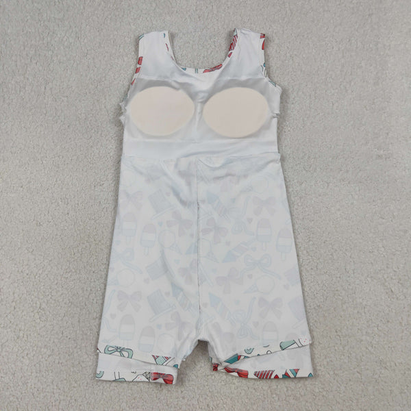 RTS GSD3750 toddler clothes popsicle print girl 4th of July sports yoga summer dress