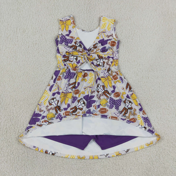 RTS GSD3801 toddler clothes state girl yoga summer dress atheletic dress