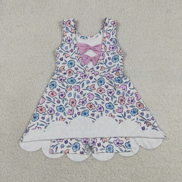 GSD3808 RTS toddler clothes flower girl yoga summer dress sports dresses