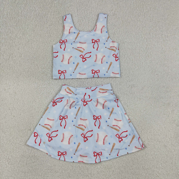 GSD3835 RTS toddler clothes baseball   girl summer yoga set sports outfit