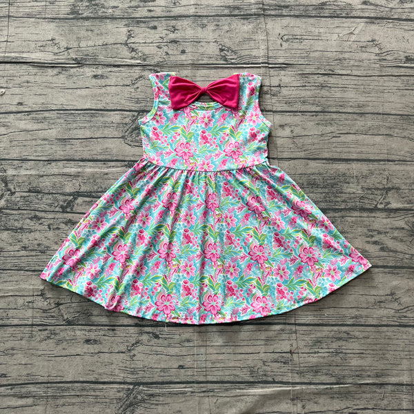 GSD3863 pre-order kids girl clothes flower print girl summer dress-real pic 2026.5.4