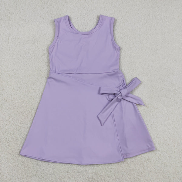 RTS Matching  toddler clothes solid color print set girls summer yoga clothing-2026.7.30