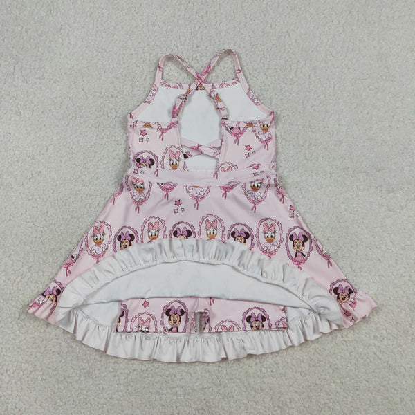 RTS GSD3915 toddler clothes cartoon girl yoga summer dress sports dress