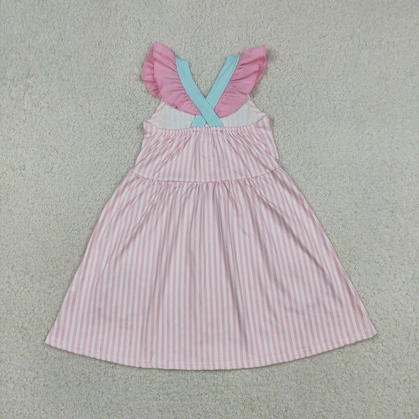 GSD3958 RTS toddler clothes shell embroidery girl  summer dress