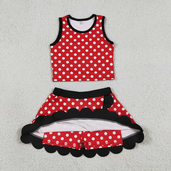 RTS GSD4080 toddler clothes  red girl summer yoga set atheletic outfit