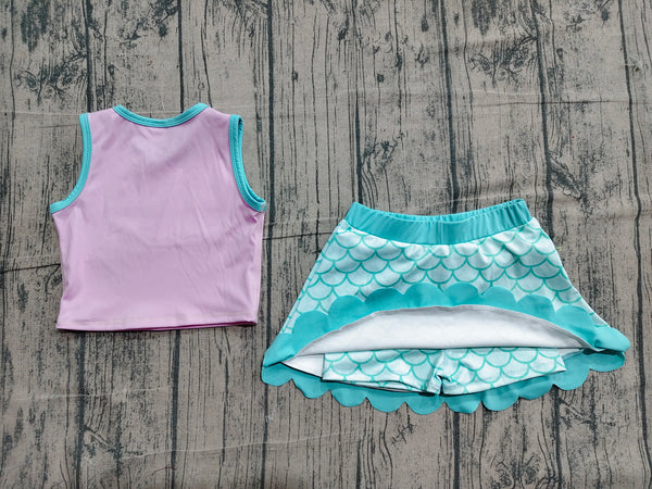 GSD4083 pre-order toddler clothes pink print girl summer yoga set-real pic 2026.4.23