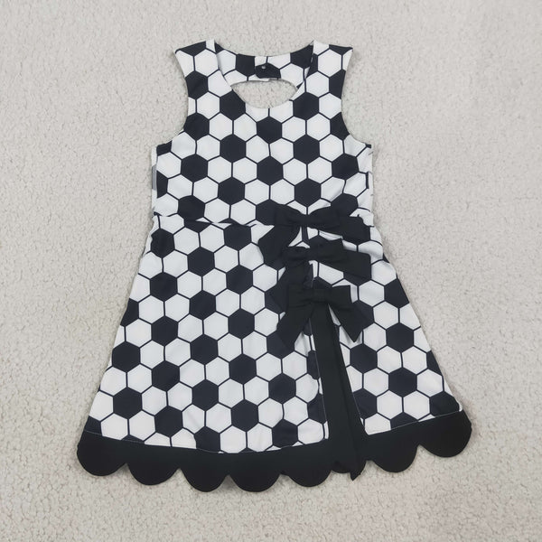 GSD4102 RTS toddler clothes football scalloped girl summer yoga dress sports clothes