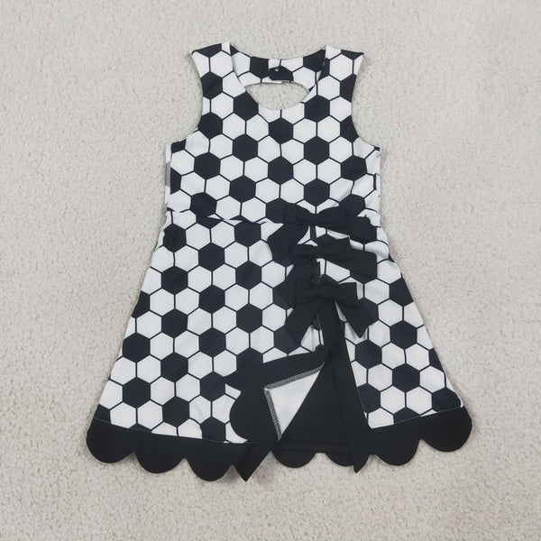 GSD4102 RTS toddler clothes football scalloped girl summer yoga dress sports clothes