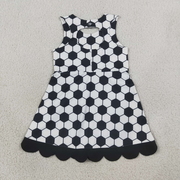GSD4102 RTS toddler clothes football scalloped girl summer yoga dress sports clothes