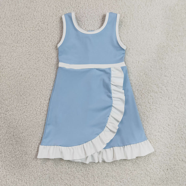 RTS GSD4124 toddler clothes blue girl yoga summer dress sports clothing dress