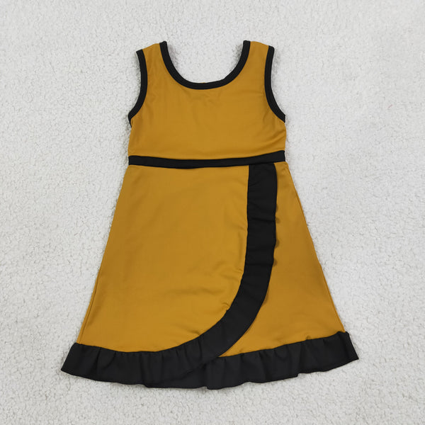 RTS GSD4134 toddler clothes yellow girl sports yoga summer dress atheletic dress