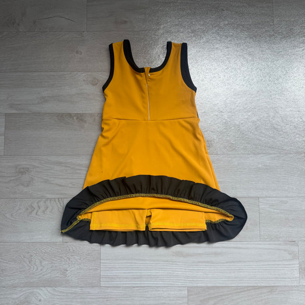 GSD4134 pre-order kids clothes yellow black girl summer dress quick dry sportss -real pic 2026.7.28