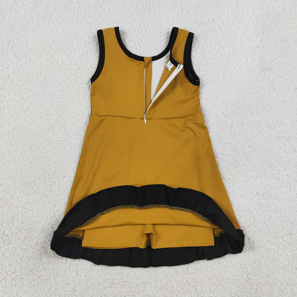 RTS GSD4134 toddler clothes yellow girl sports yoga summer dress atheletic dress