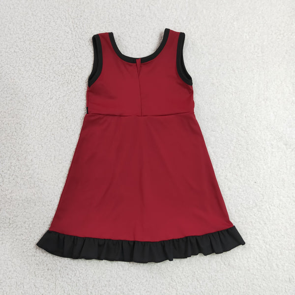RTS GSD4135 toddler clothes  red girl yoga summer dress sports clothing