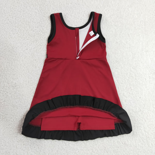 RTS GSD4135 toddler clothes  red girl yoga summer dress sports clothing